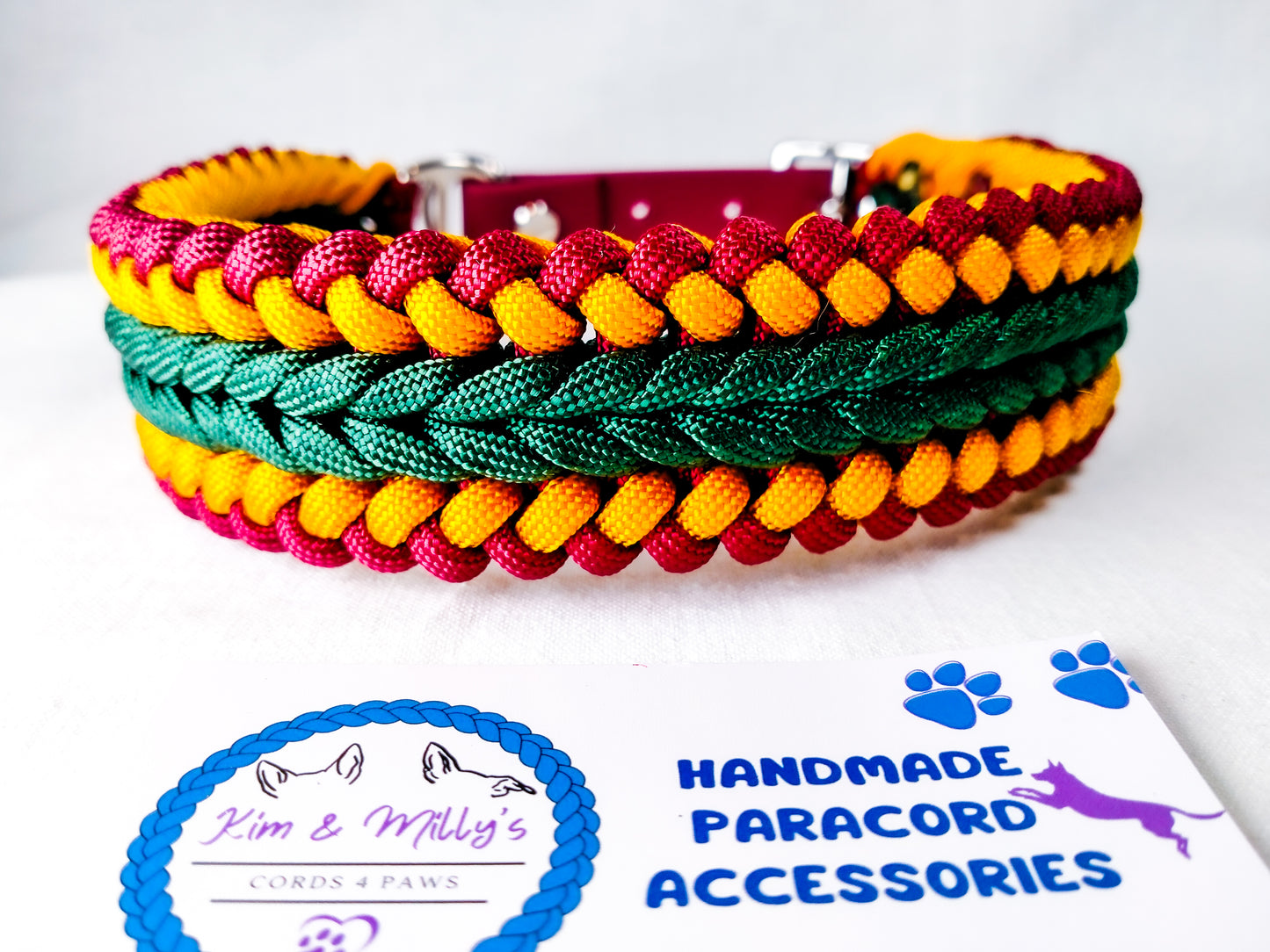 Pre-Made: Endless Falls Collar, 38-47cm Kim & Milly's Cords 4 Paws Paracord Handmade Dog Accessories Customizable Made in Germany Shipping worldwide