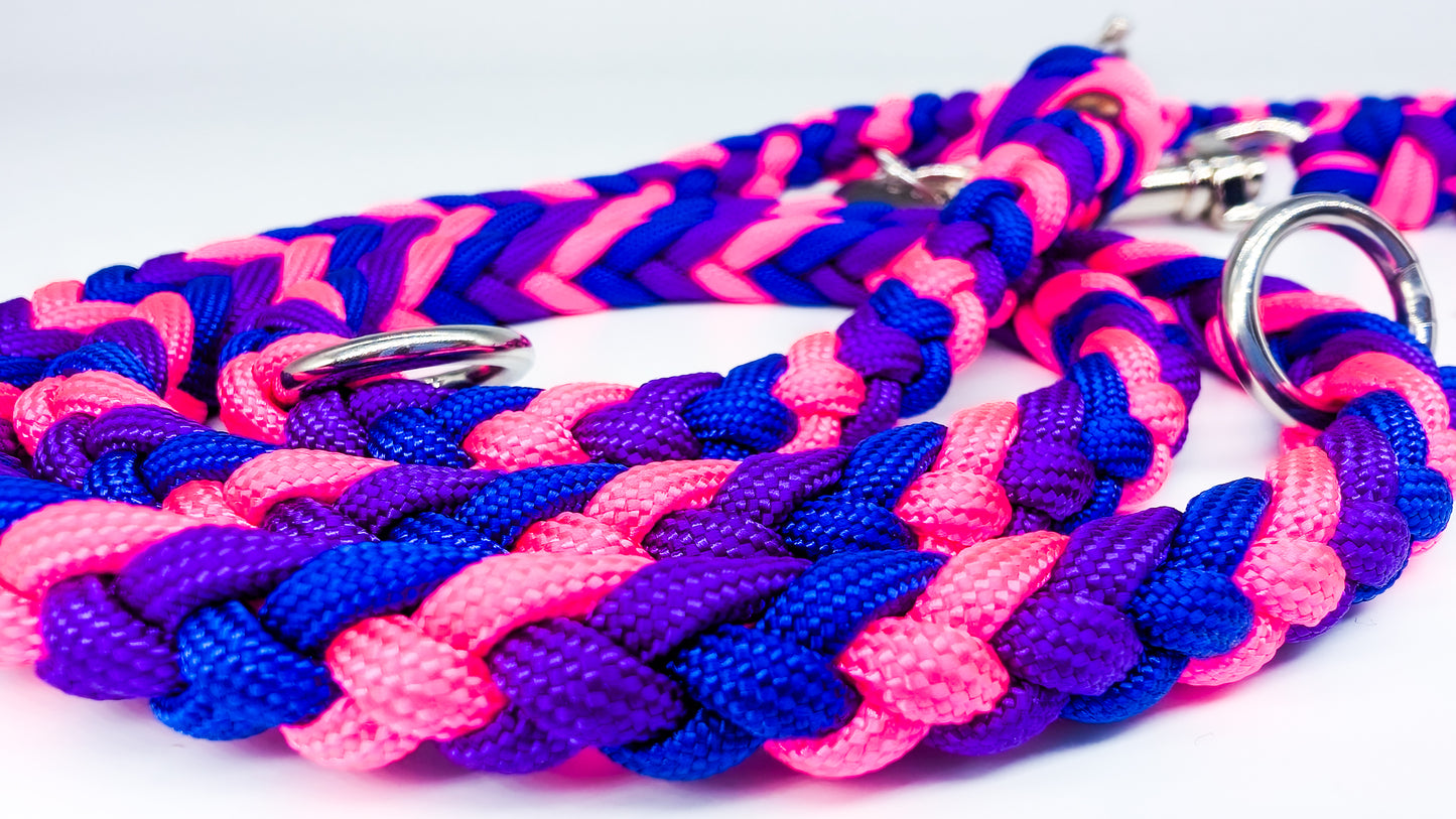 Pre Made Lead: 6 Strand adjustable Lead, 1.30m Kim & Milly's Cords 4 Paws Paracord Handmade Dog Accessories Customizable Made in Germany Shipping worldwide