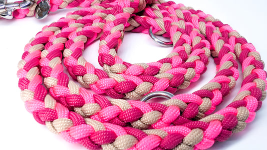 Pre Made Lead: 6 Strand adjustable Lead, 1.70m Kim & Milly's Cords 4 Paws Paracord Handmade Dog Accessories Customizable Made in Germany Shipping worldwide