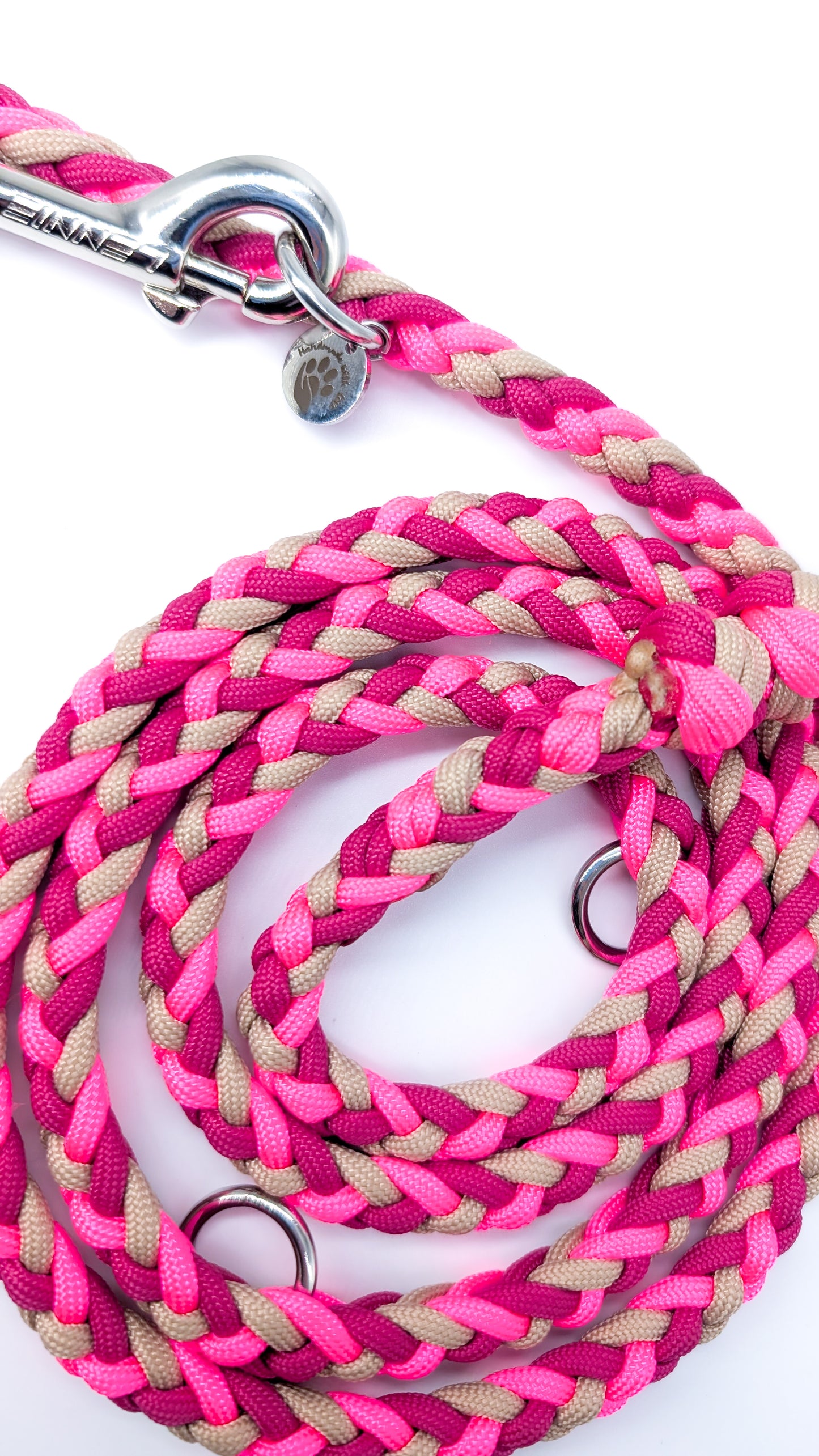 Pre Made Lead: 6 Strand adjustable Lead, 1.70m Kim & Milly's Cords 4 Paws Paracord Handmade Dog Accessories Customizable Made in Germany Shipping worldwide