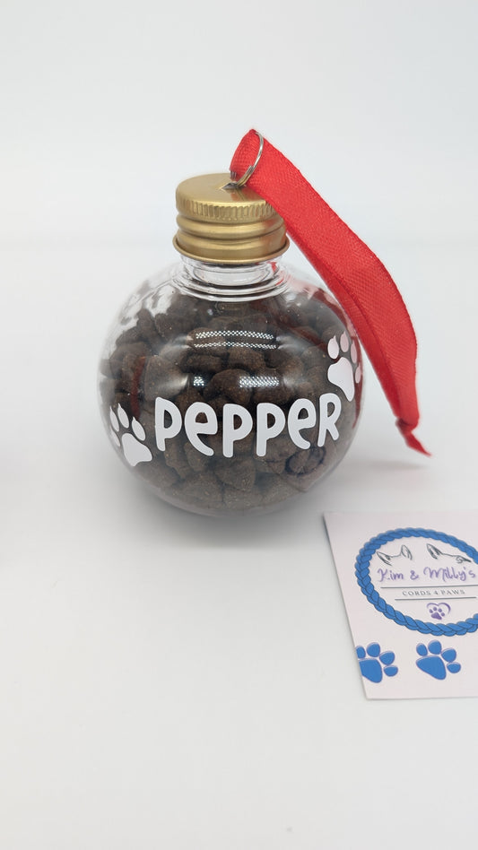 Christmas Baubles Dog & Cat - Custom Text