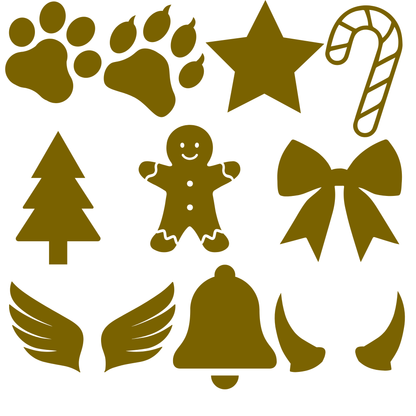 Christmas Baubles Dog  & Cat - Custom Text