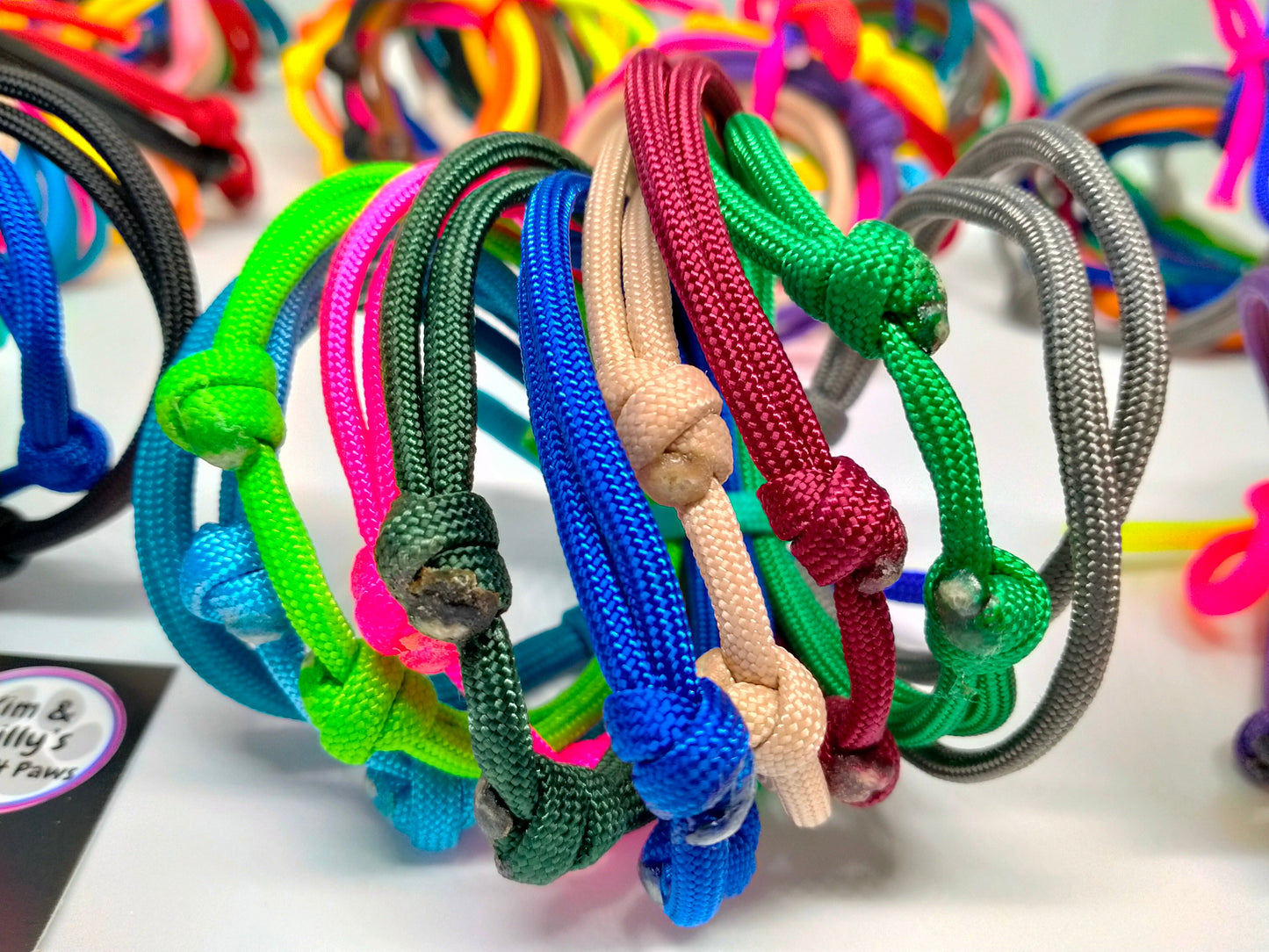 AUSSIE STOCK Whelping Collars / Puppy ID Collars Kim & Milly's Cords 4 Paws Paracord Handmade Dog Accessories Customizable Made in Germany Shipping worldwide