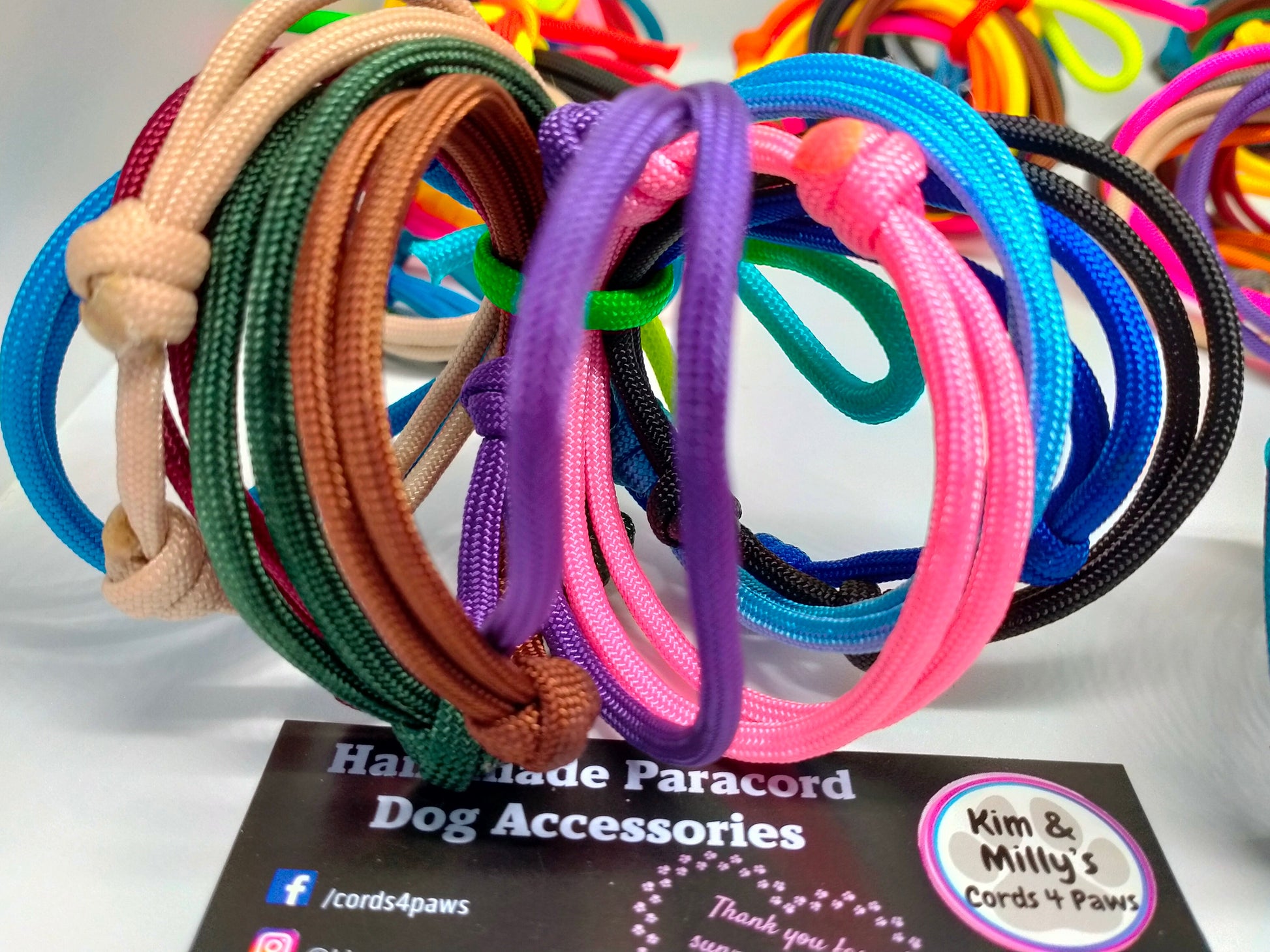 AUSSIE STOCK Whelping Collars / Puppy ID Collars Kim & Milly's Cords 4 Paws Paracord Handmade Dog Accessories Customizable Made in Germany Shipping worldwide