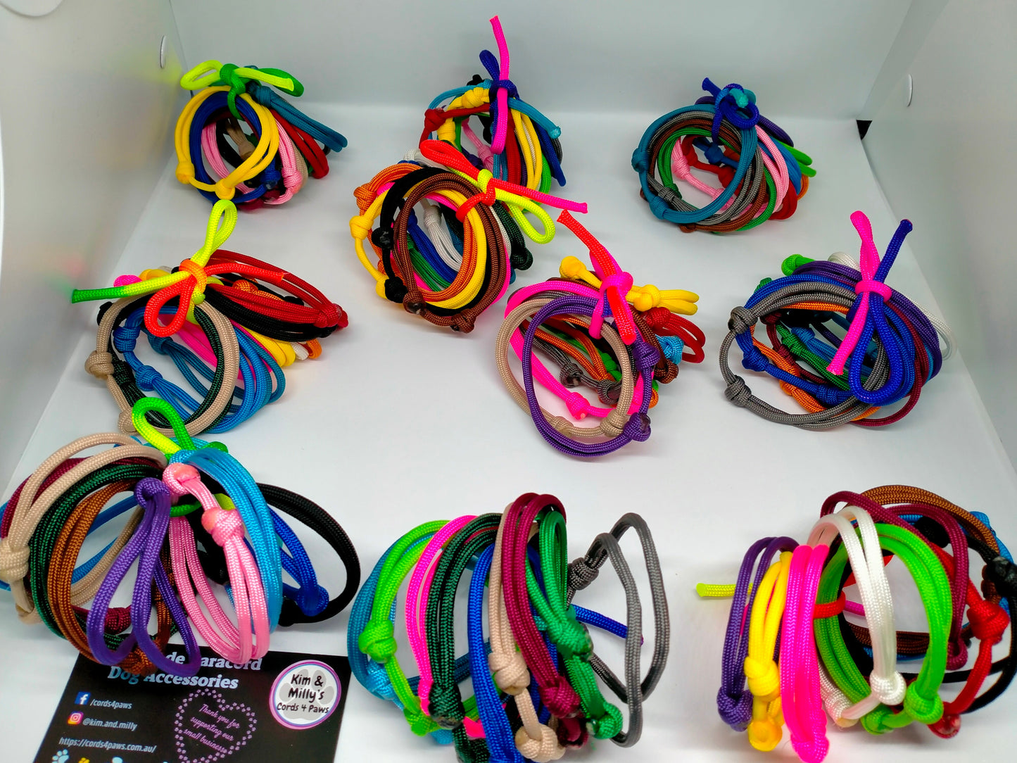 AUSSIE STOCK Whelping Collars / Puppy ID Collars Kim & Milly's Cords 4 Paws Paracord Handmade Dog Accessories Customizable Made in Germany Shipping worldwide