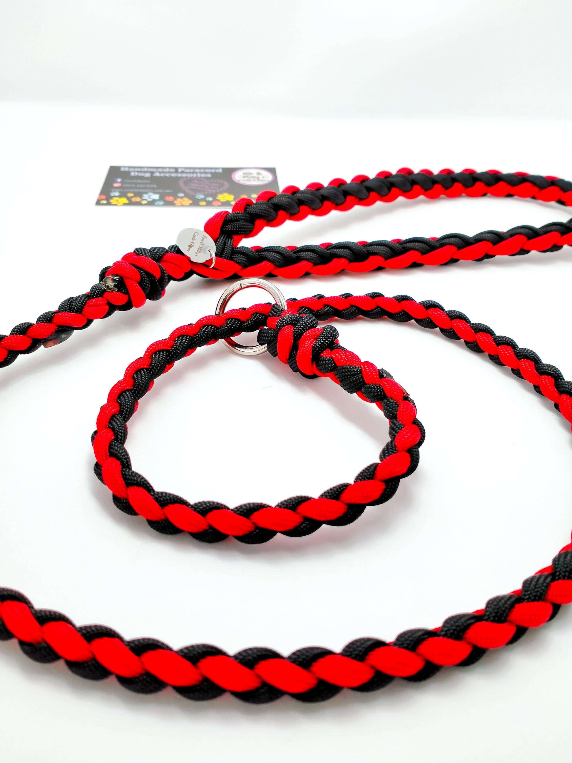 Groomer's Slip Lead - 4 Strand Round Braid cords4paws Paracord Handmade Dog Accessories Customizable Made in Germany Shipping worldwide