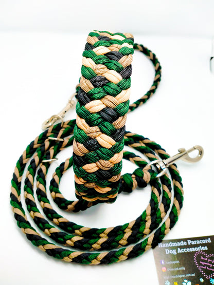Adjustable Lead - 6 Strand Half Round Braid cords4paws Paracord Handmade Dog Accessories Customizable Made in Germany Shipping worldwide