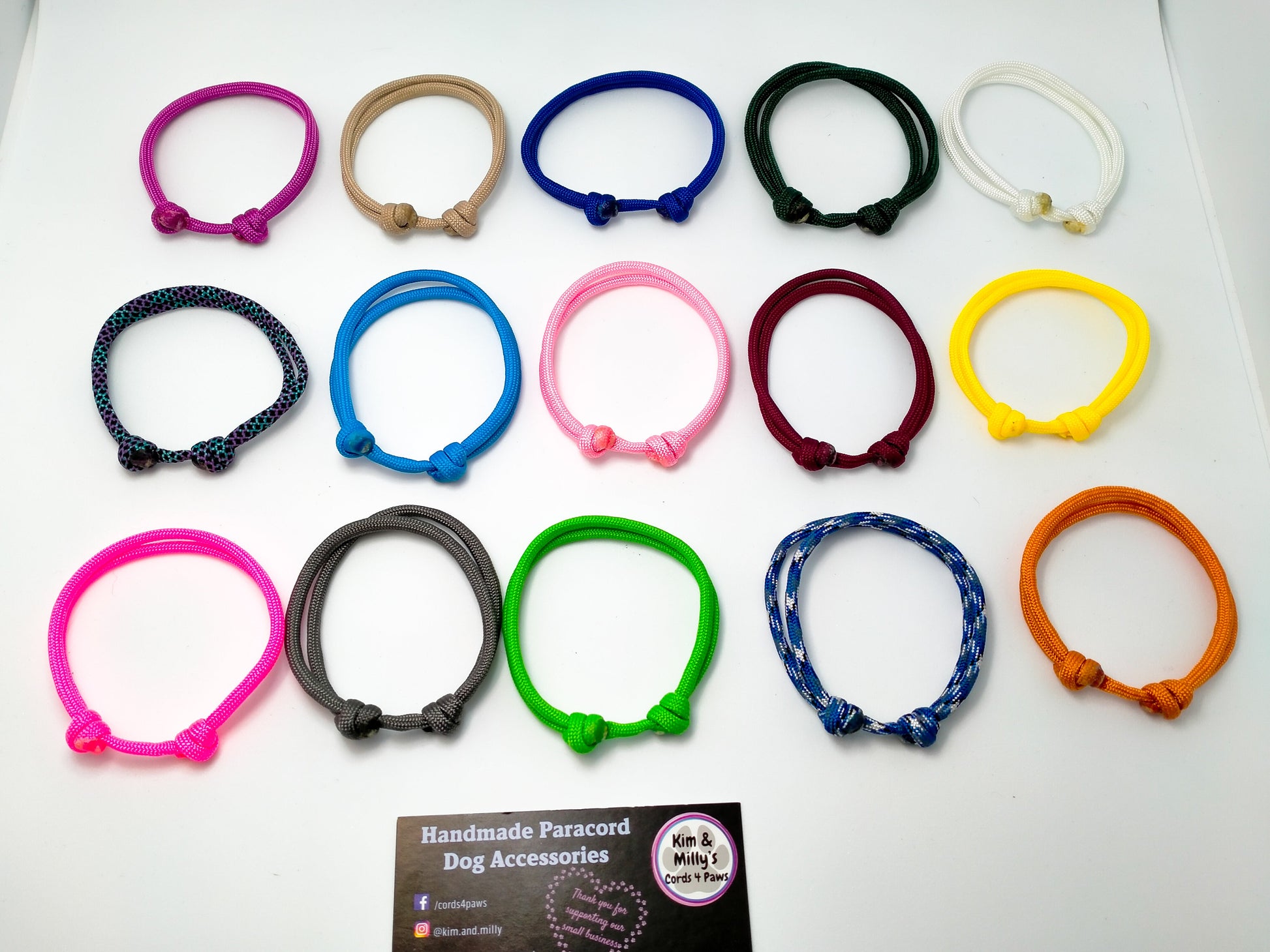 AUSSIE STOCK Whelping Collars / Puppy ID Collars Kim & Milly's Cords 4 Paws Paracord Handmade Dog Accessories Customizable Made in Germany Shipping worldwide