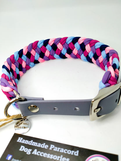 Dog Collar - Milly's Rainbow cords4paws Paracord Handmade Dog Accessories Customizable Made in Germany Shipping worldwide