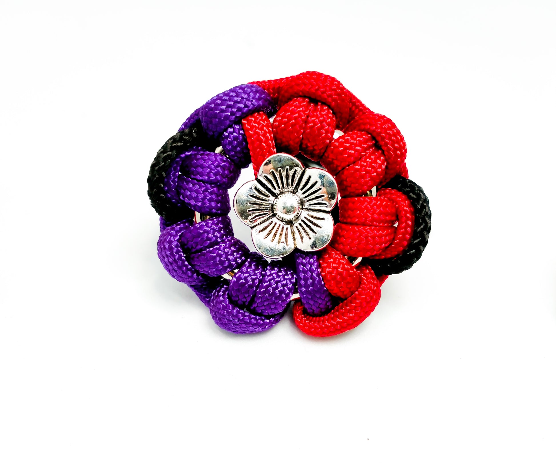 Collar Flower Charm Kim & Milly's Cords 4 Paws Paracord Handmade Dog Accessories Customizable Made in Germany Shipping worldwide