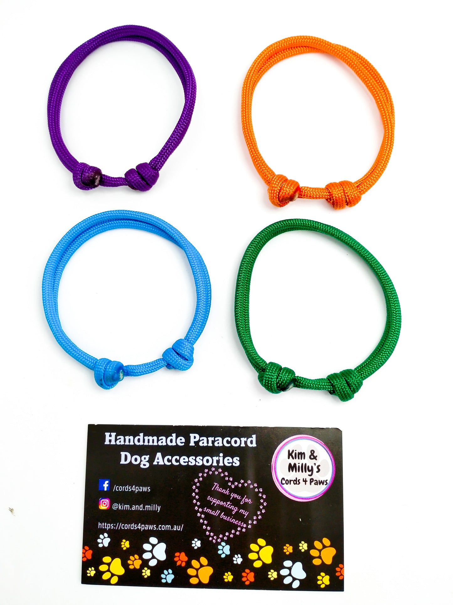 AUSSIE STOCK Whelping Collars / Puppy ID Collars Kim & Milly's Cords 4 Paws Paracord Handmade Dog Accessories Customizable Made in Germany Shipping worldwide