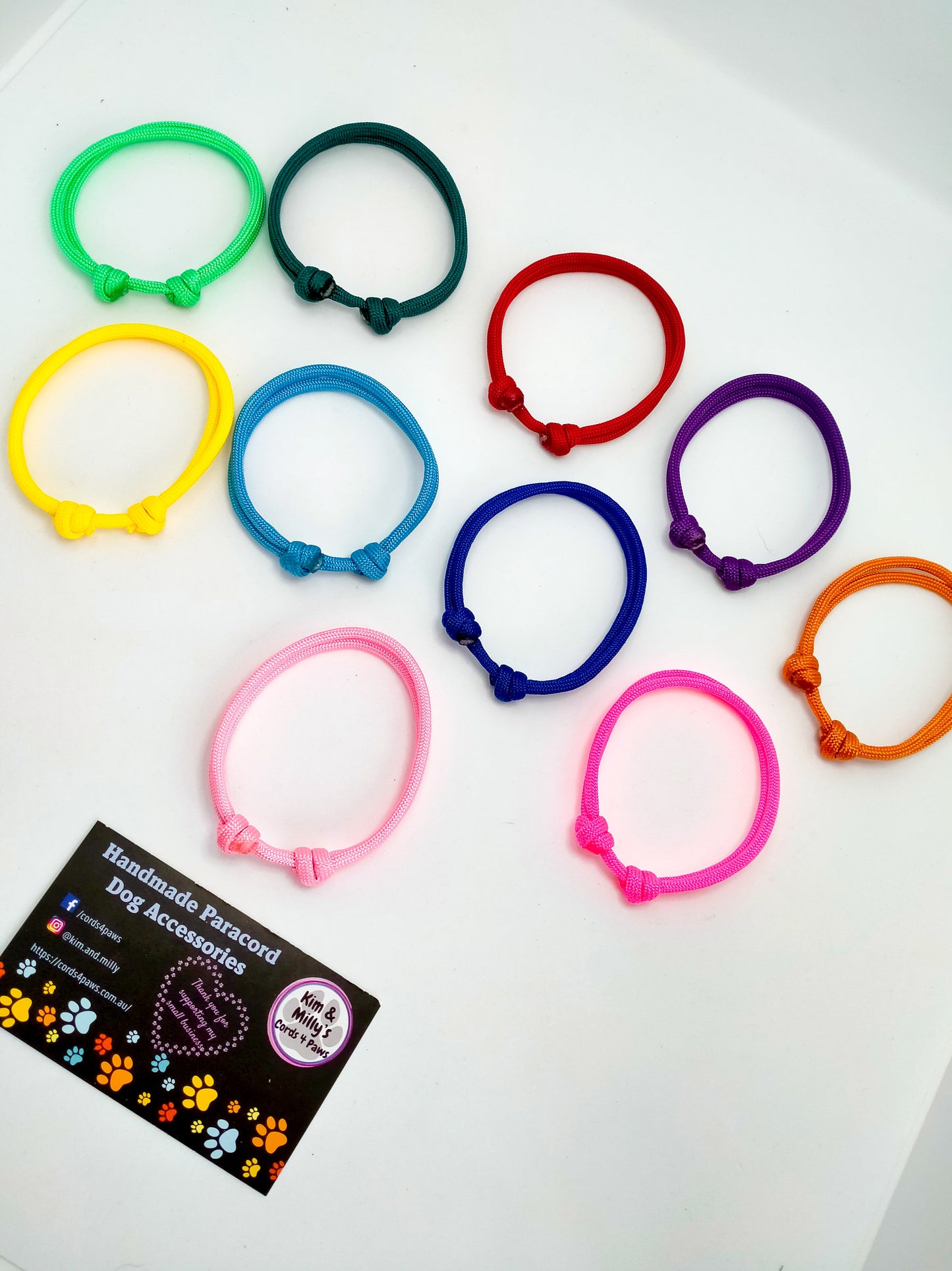 AUSSIE STOCK Whelping Collars / Puppy ID Collars Kim & Milly's Cords 4 Paws Paracord Handmade Dog Accessories Customizable Made in Germany Shipping worldwide