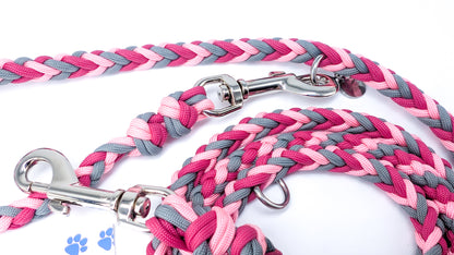 Pre Made Lead: 6 Strand Half Round Braid, 1.70m Kim & Milly's Cords 4 Paws Paracord Handmade Dog Accessories Customizable Made in Germany Shipping worldwide