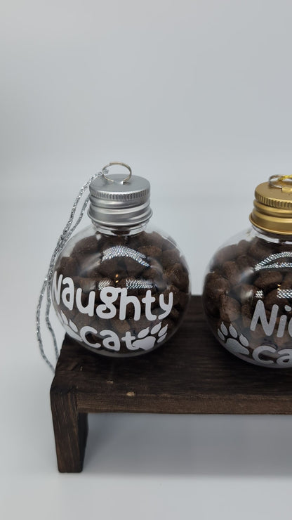 Christmas Baubles Dog  & Cat - Custom Text