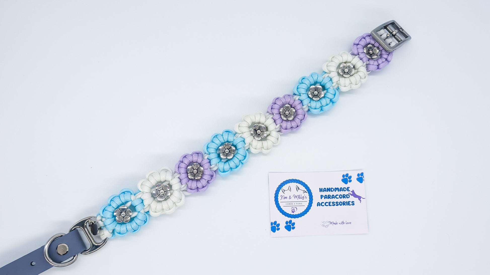 DELUXE EDITION: Kimmy's Blooms Collar Kim & Milly's Cords 4 Paws Paracord Handmade Dog Accessories Customizable Made in Germany Shipping worldwide