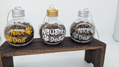Christmas Baubles Dog  & Cat - Custom Text