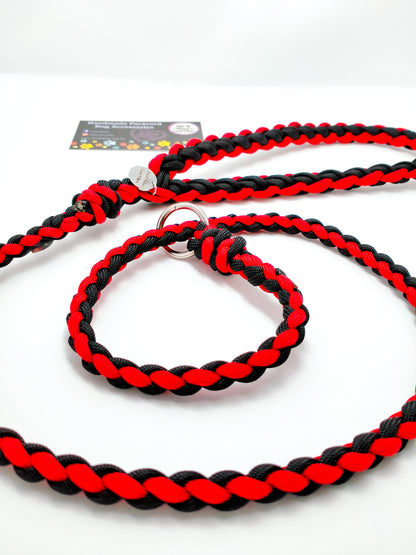 Groomer's Slip Lead - 4 Strand Round Braid cords4paws Paracord Handmade Dog Accessories Customizable Made in Germany Shipping worldwide