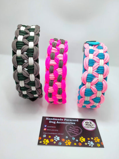 Dog Collar - Sadie's Posie Kim & Milly's Cords 4 Paws Paracord Handmade Dog Accessories Customizable Made in Germany Shipping worldwide