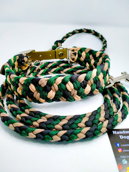 Adjustable Lead - 6 Strand Half Round Braid cords4paws Paracord Handmade Dog Accessories Customizable Made in Germany Shipping worldwide
