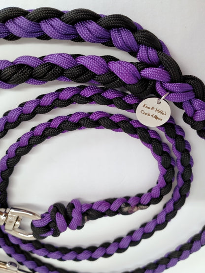 Dog Lead - 4 Strand Round Braid cords4paws Paracord Handmade Dog Accessories Customizable Made in Germany Shipping worldwide